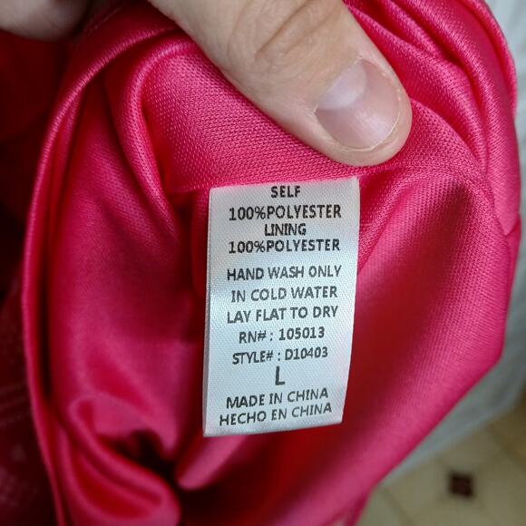 Savannah Jane Pink Embroided Sweetheart Mini Dress Women LG Vacation Resort Boho - Picture 6 of 12